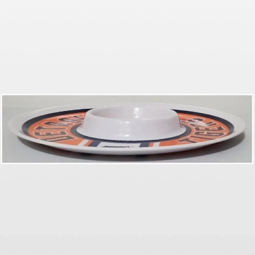 New Without Tags Detroit Tigers Baseball Chip Dip Platter Home
